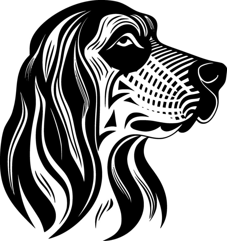 Dog, Black and White illustration vector