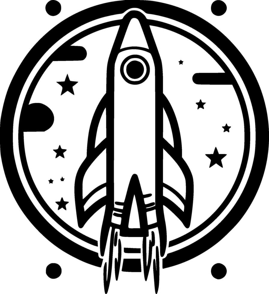 Rocket - Minimalist and Flat Logo - illustration vector