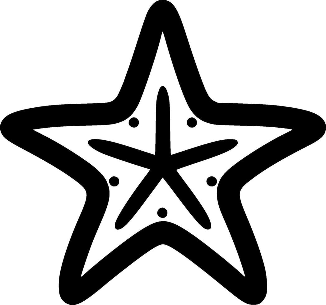 Starfish - Minimalist and Flat Logo - illustration vector