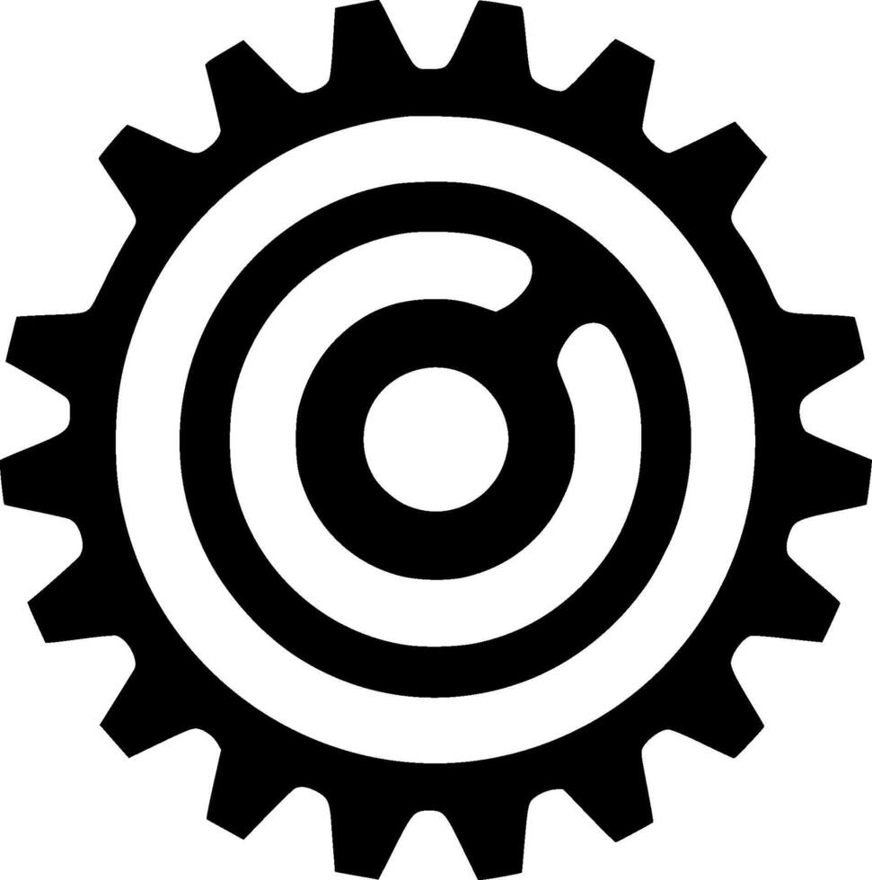 Gear - Minimalist and Flat Logo - illustration vector