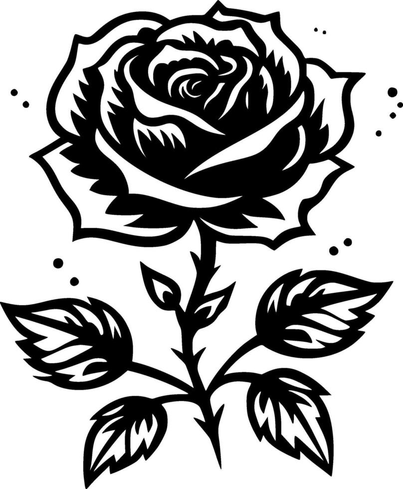 Rose - Minimalist and Flat Logo - illustration vector