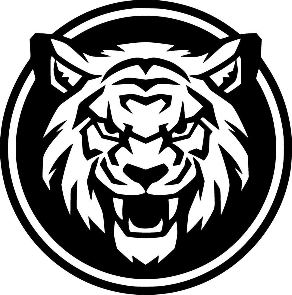 Tiger, Minimalist and Simple Silhouette - illustration vector