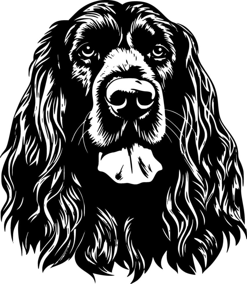 Cocker Spaniel, Minimalist and Simple Silhouette - illustration vector