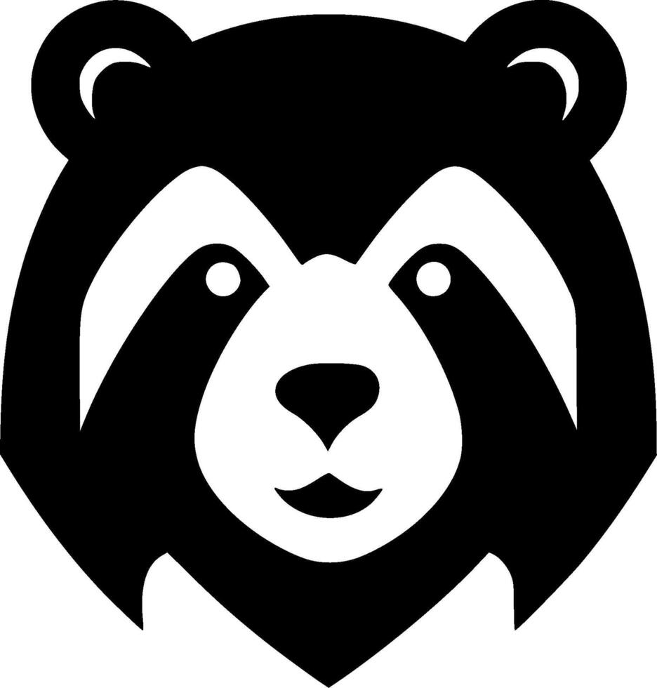 Bear - Black and White Isolated Icon - illustration vector