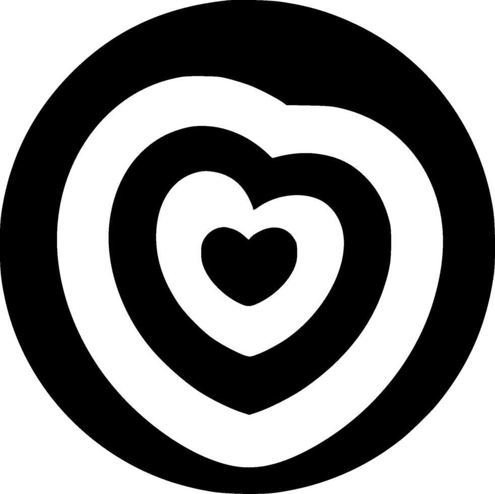 Heart, Minimalist and Simple Silhouette - illustration vector