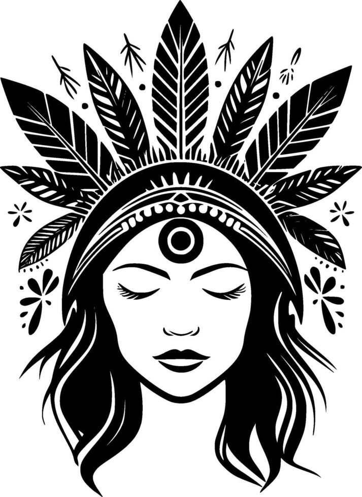 Boho - Minimalist and Flat Logo - illustration vector