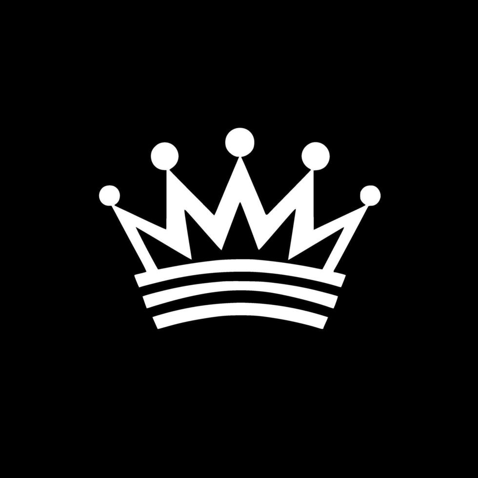 Crown, Minimalist and Simple Silhouette - illustration vector