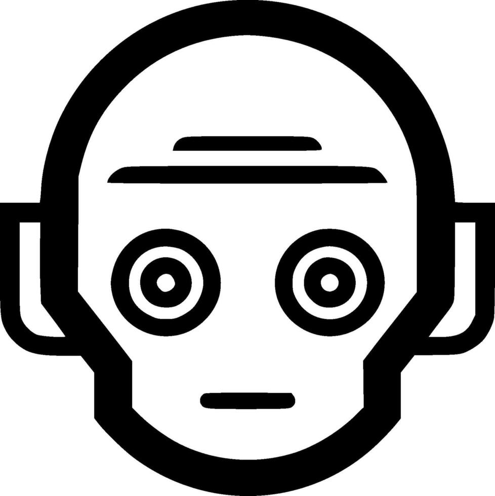 Robot, Minimalist and Simple Silhouette - illustration vector