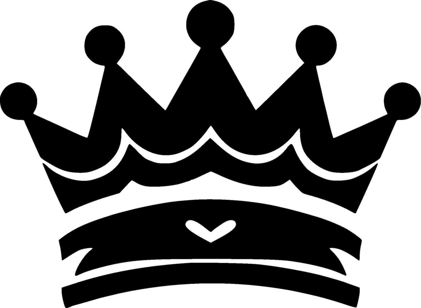 Crown, Minimalist and Simple Silhouette - illustration vector