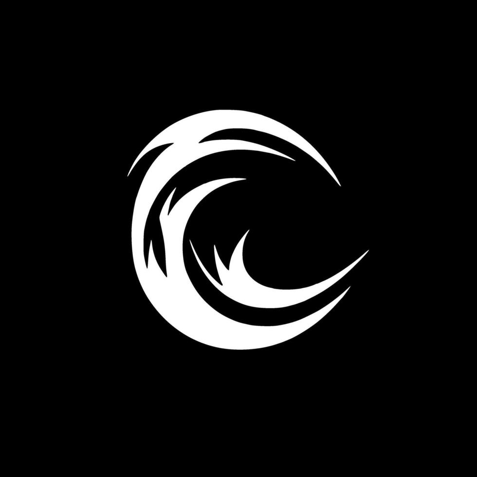 Tornado - Black and White Isolated Icon - illustration vector