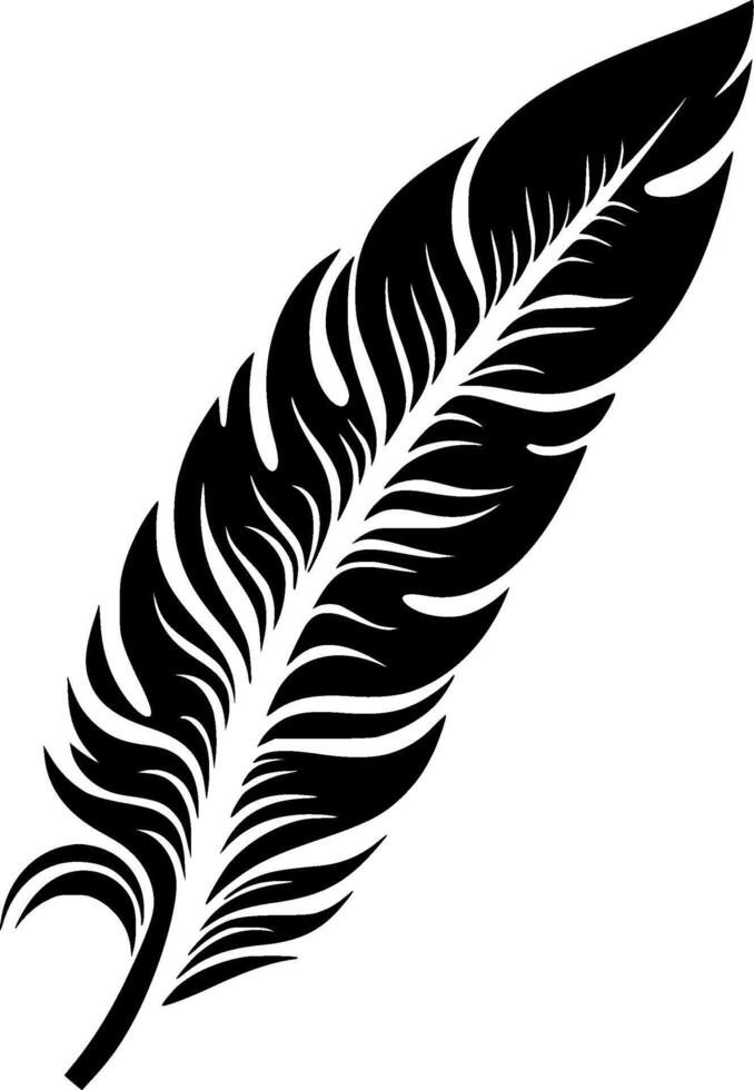 Feather, Minimalist and Simple Silhouette - illustration vector