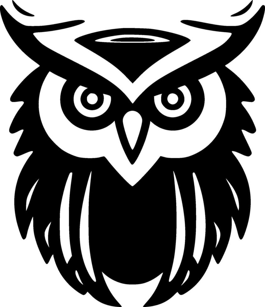 Owl, Minimalist and Simple Silhouette - illustration vector
