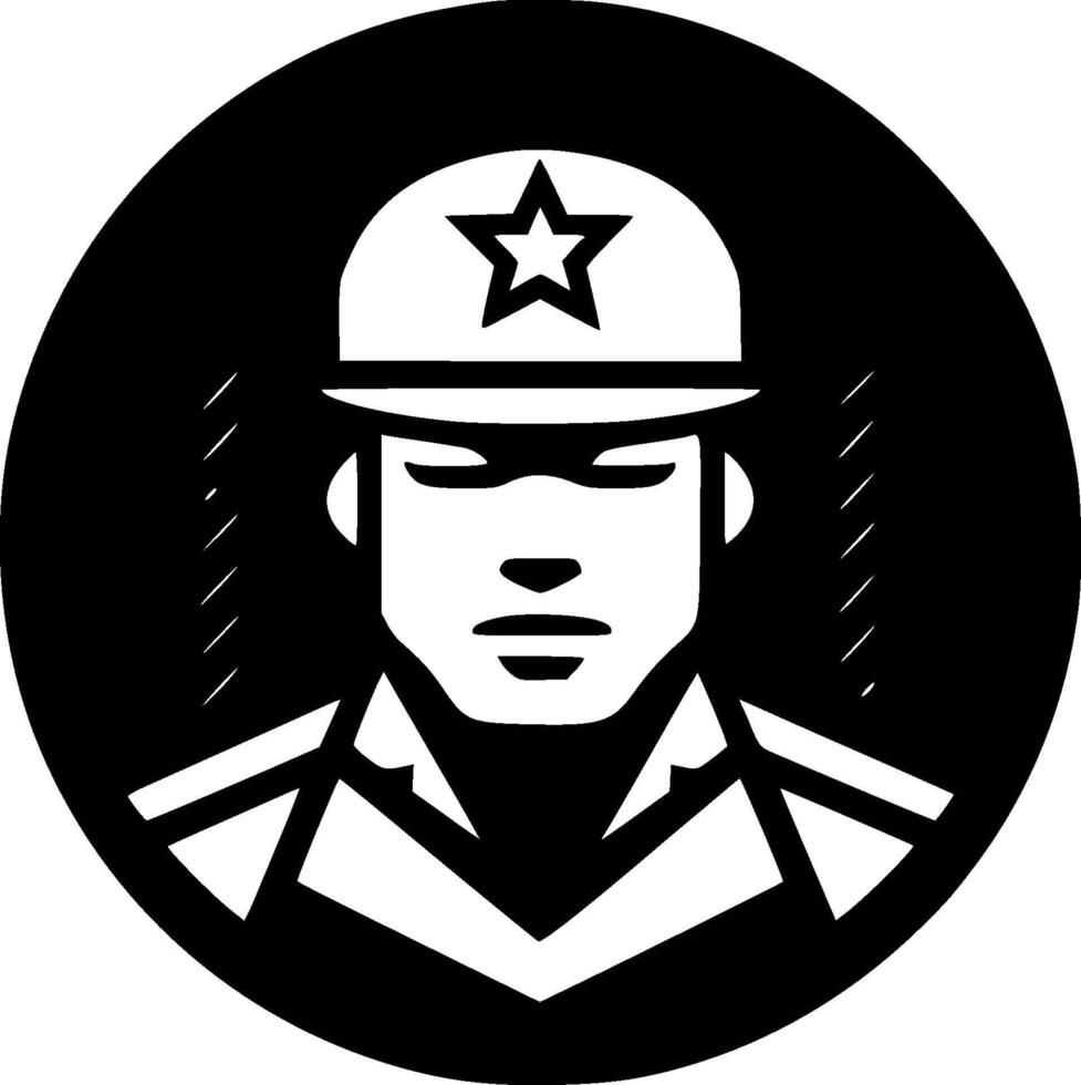 Military - Minimalist and Flat Logo - illustration vector