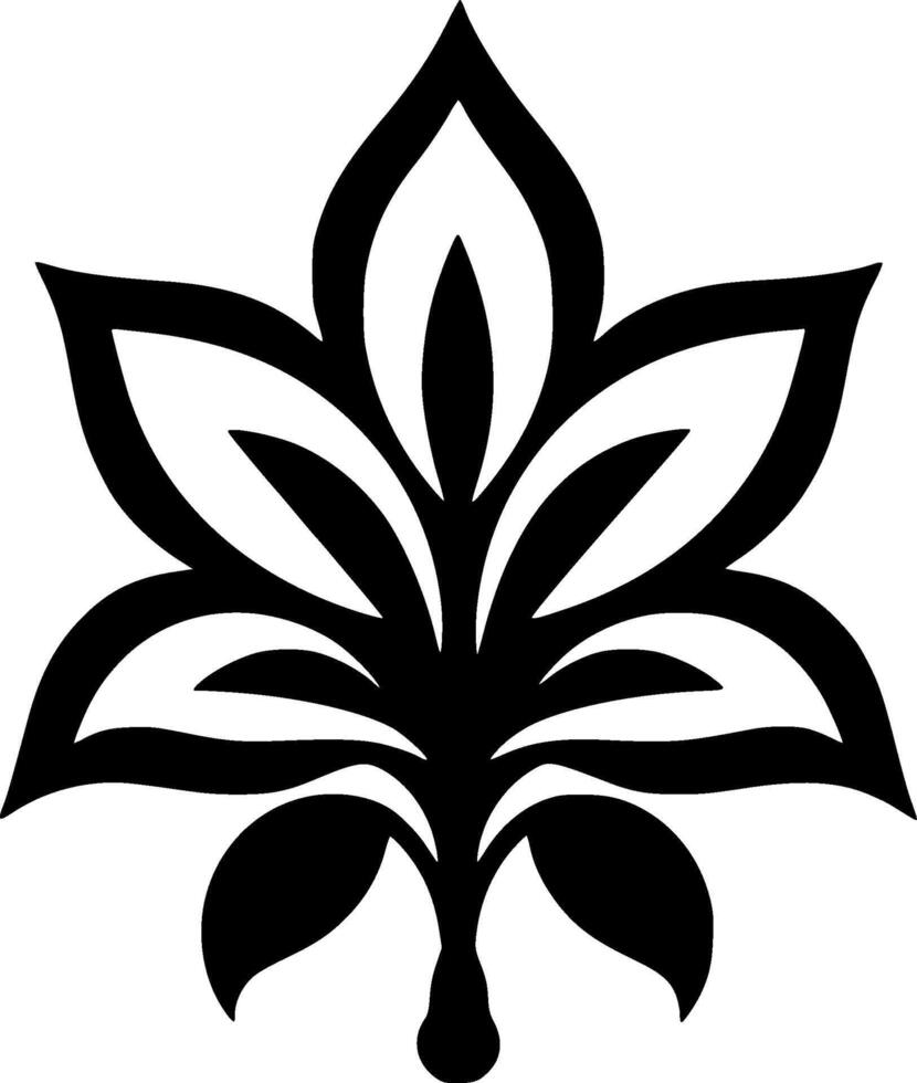Flower, Black and White illustration vector