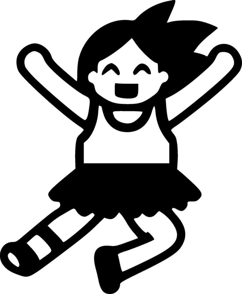 Cheer - Black and White Isolated Icon - illustration vector