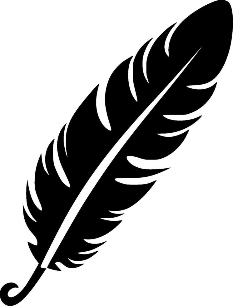 Feather - Minimalist and Flat Logo - illustration vector