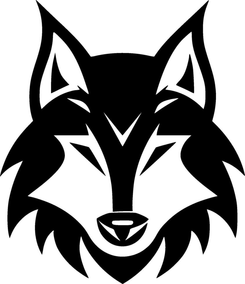 Wolf, Minimalist and Simple Silhouette - illustration vector