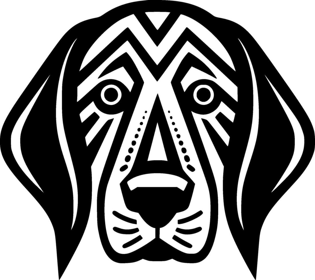 Dog, Black and White illustration vector