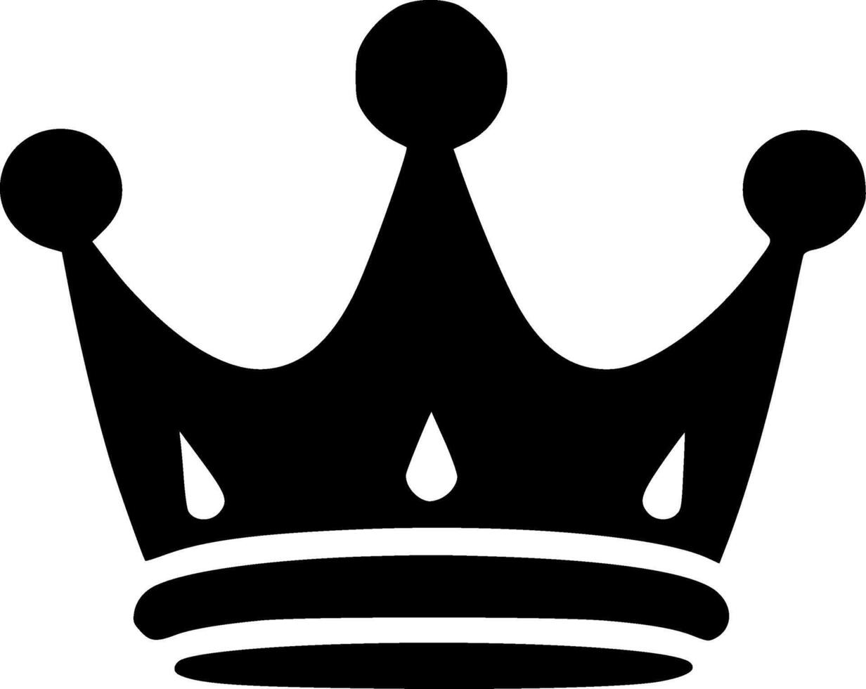 Crown, Minimalist and Simple Silhouette - illustration vector