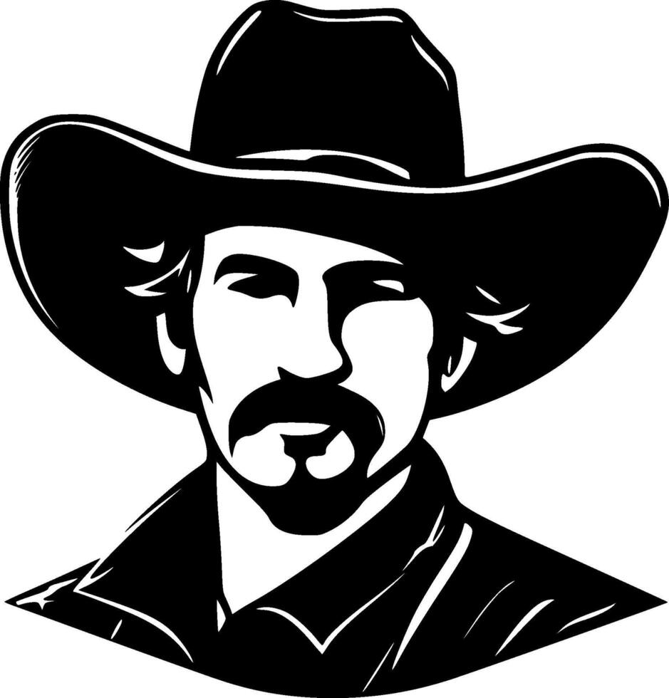 Western, Black and White illustration vector