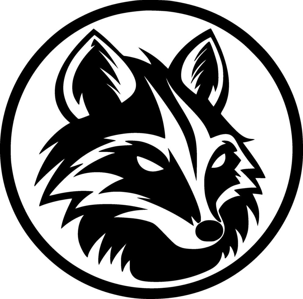 Raccoon, Minimalist and Simple Silhouette - illustration vector