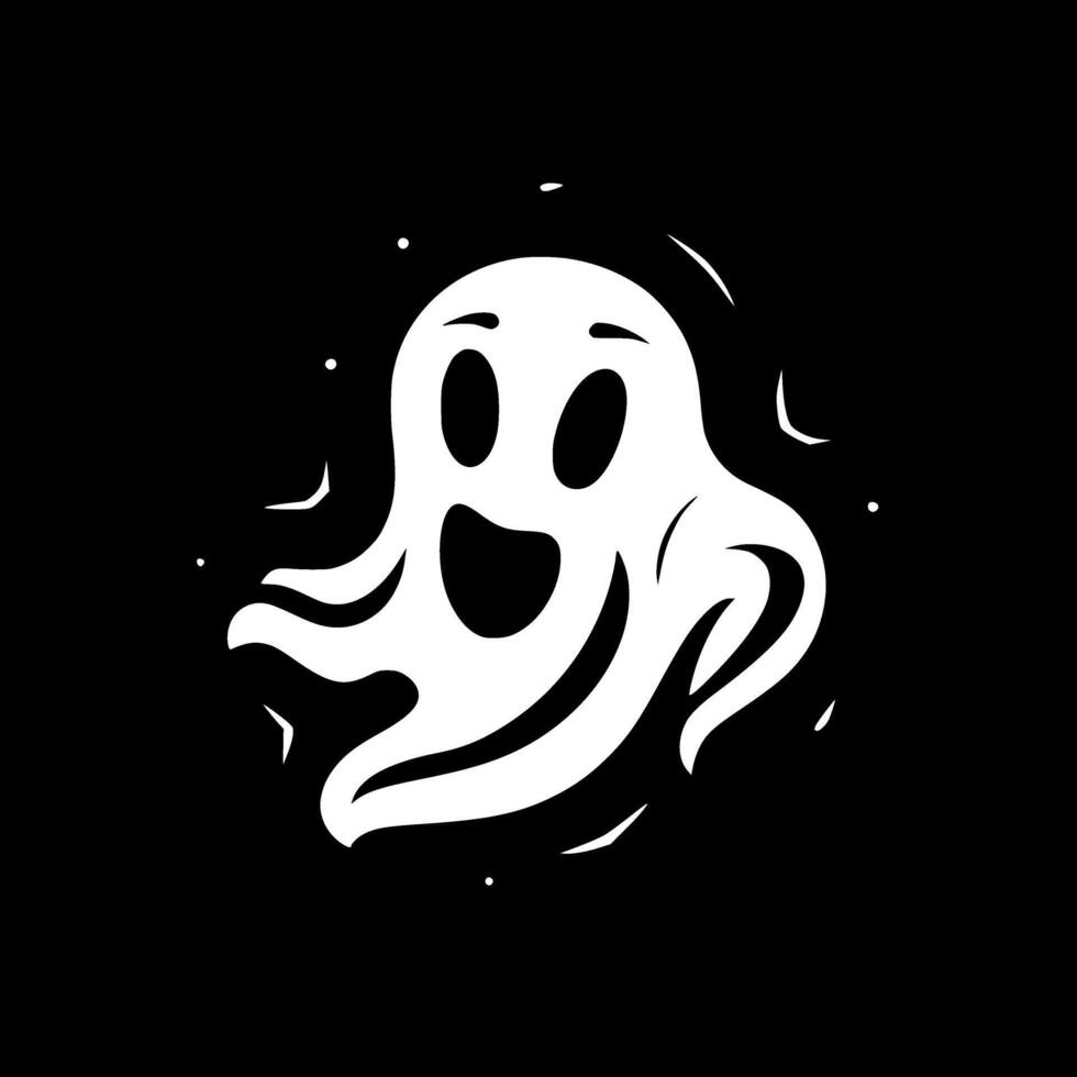 Ghost - Black and White Isolated Icon - illustration vector