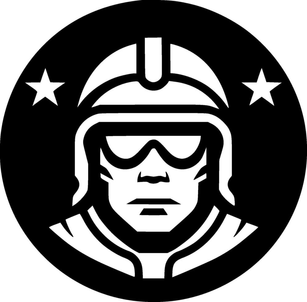Military - Minimalist and Flat Logo - illustration vector