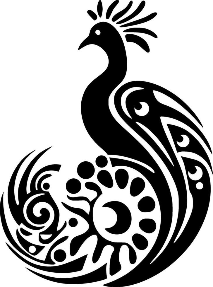 Peacock - Minimalist and Flat Logo - illustration vector
