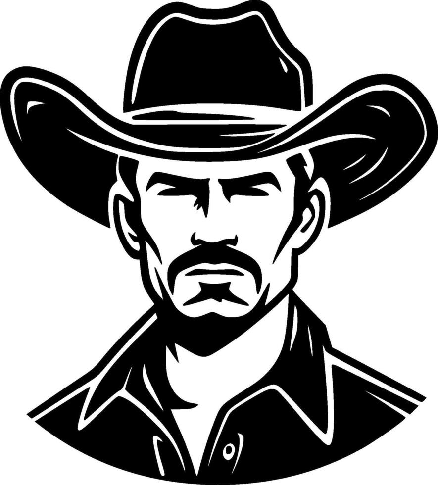 Western, Black and White illustration vector