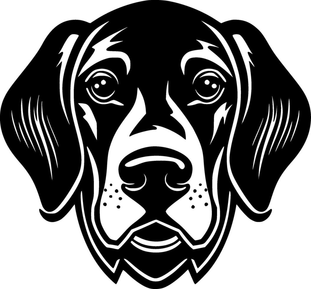 Dog, Minimalist and Simple Silhouette - illustration vector