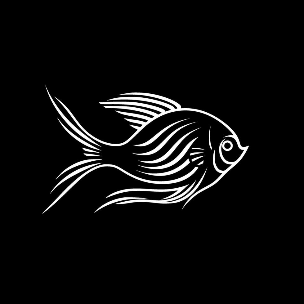 Angelfish - High Quality Logo - illustration ideal for T-shirt graphic vector