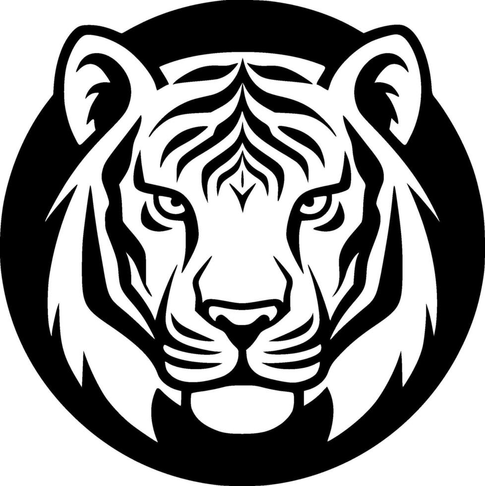 Tiger, Minimalist and Simple Silhouette - illustration vector