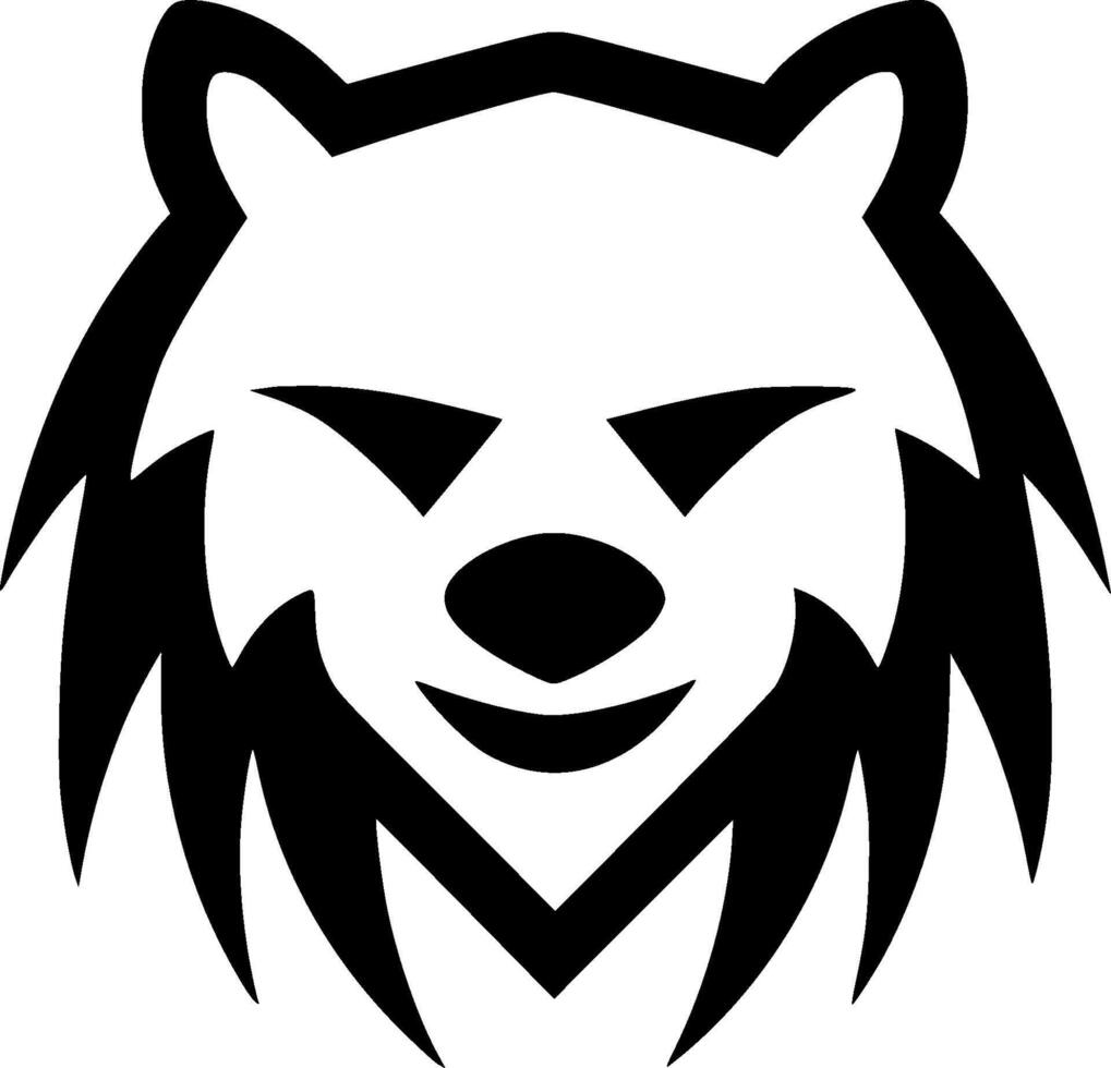 Bear, Black and White illustration vector