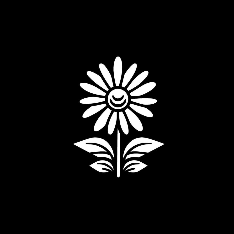 Daisy, Minimalist and Simple Silhouette - illustration vector