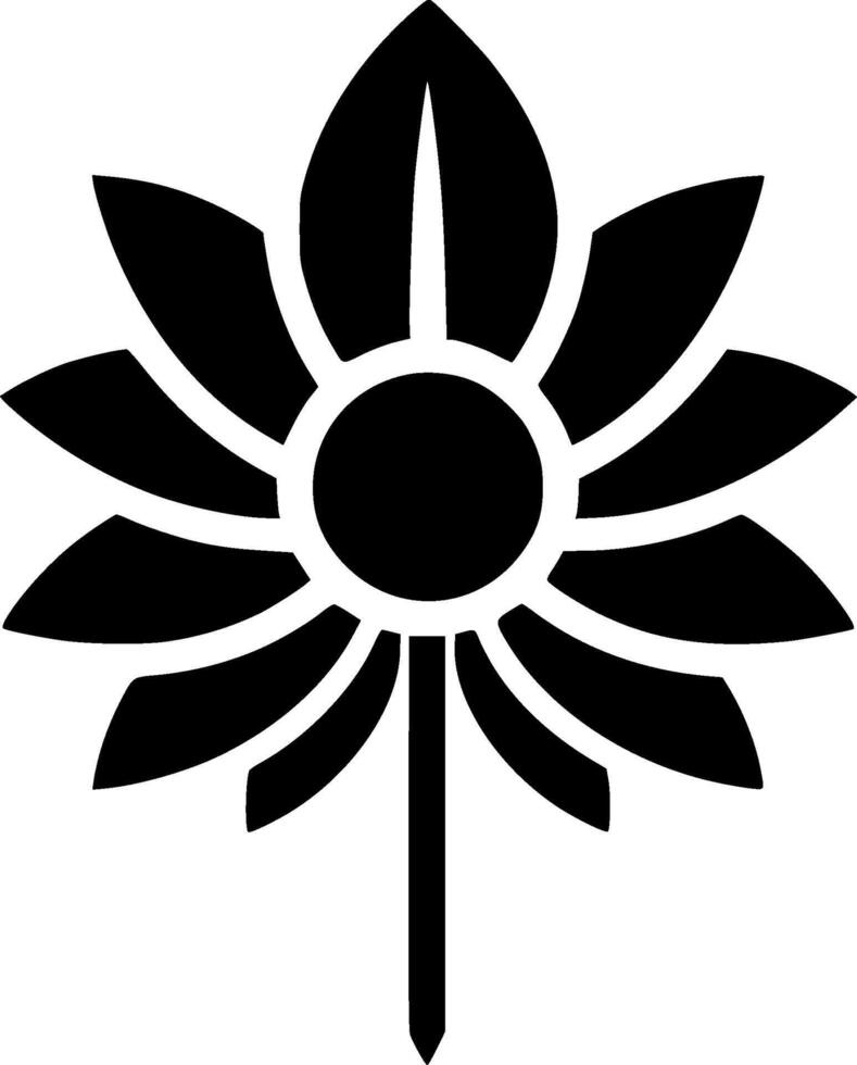 Flower, Minimalist and Simple Silhouette - illustration vector