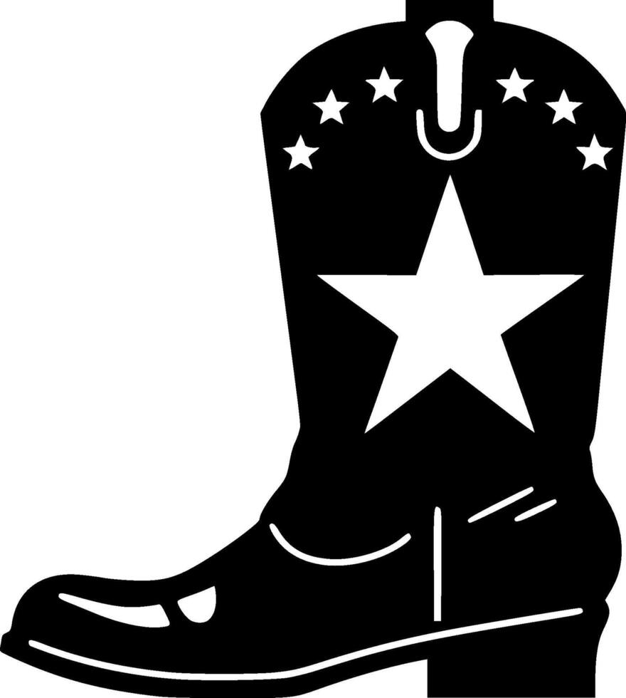 Cowboy Boot - Minimalist and Flat Logo - illustration vector