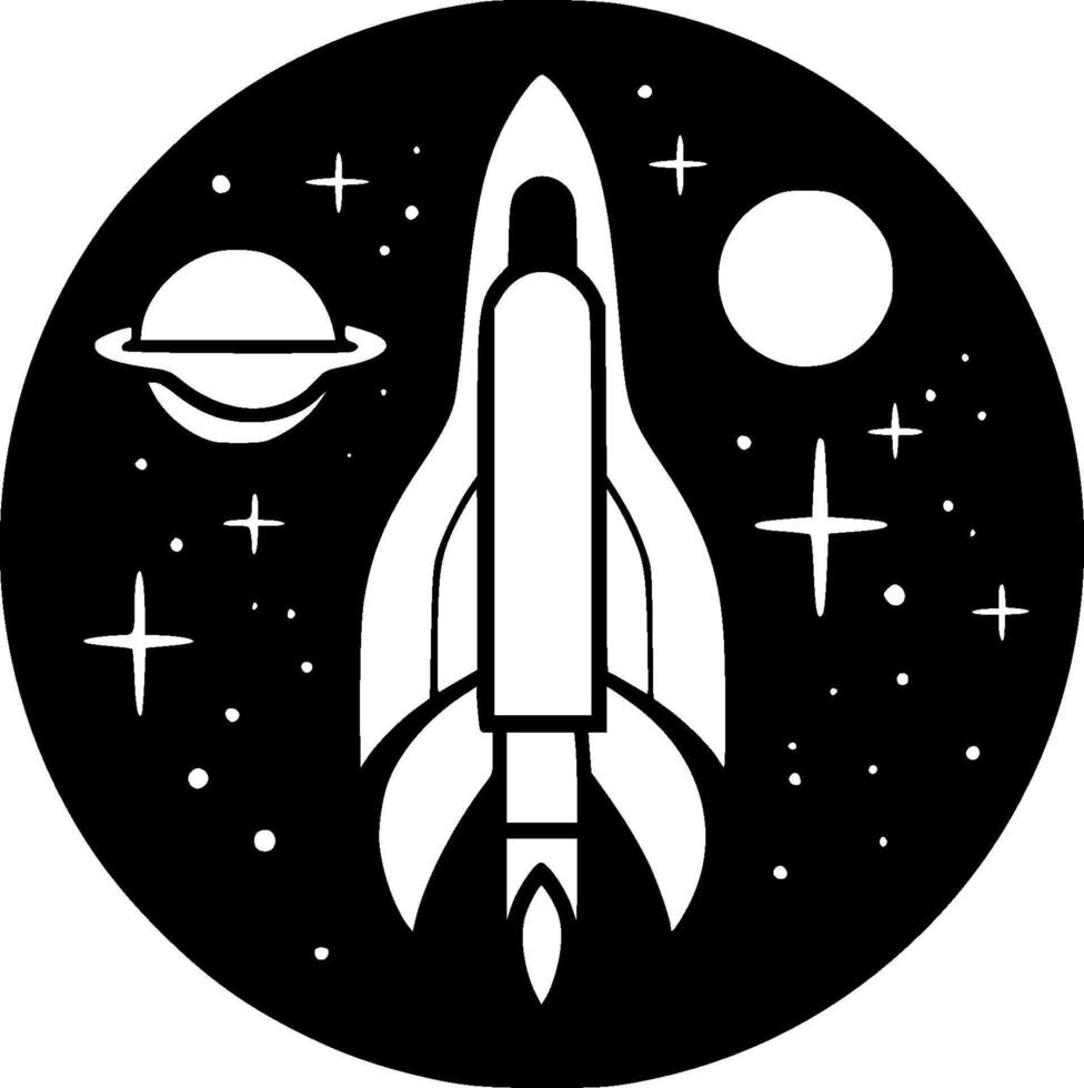Space, Minimalist and Simple Silhouette - illustration vector