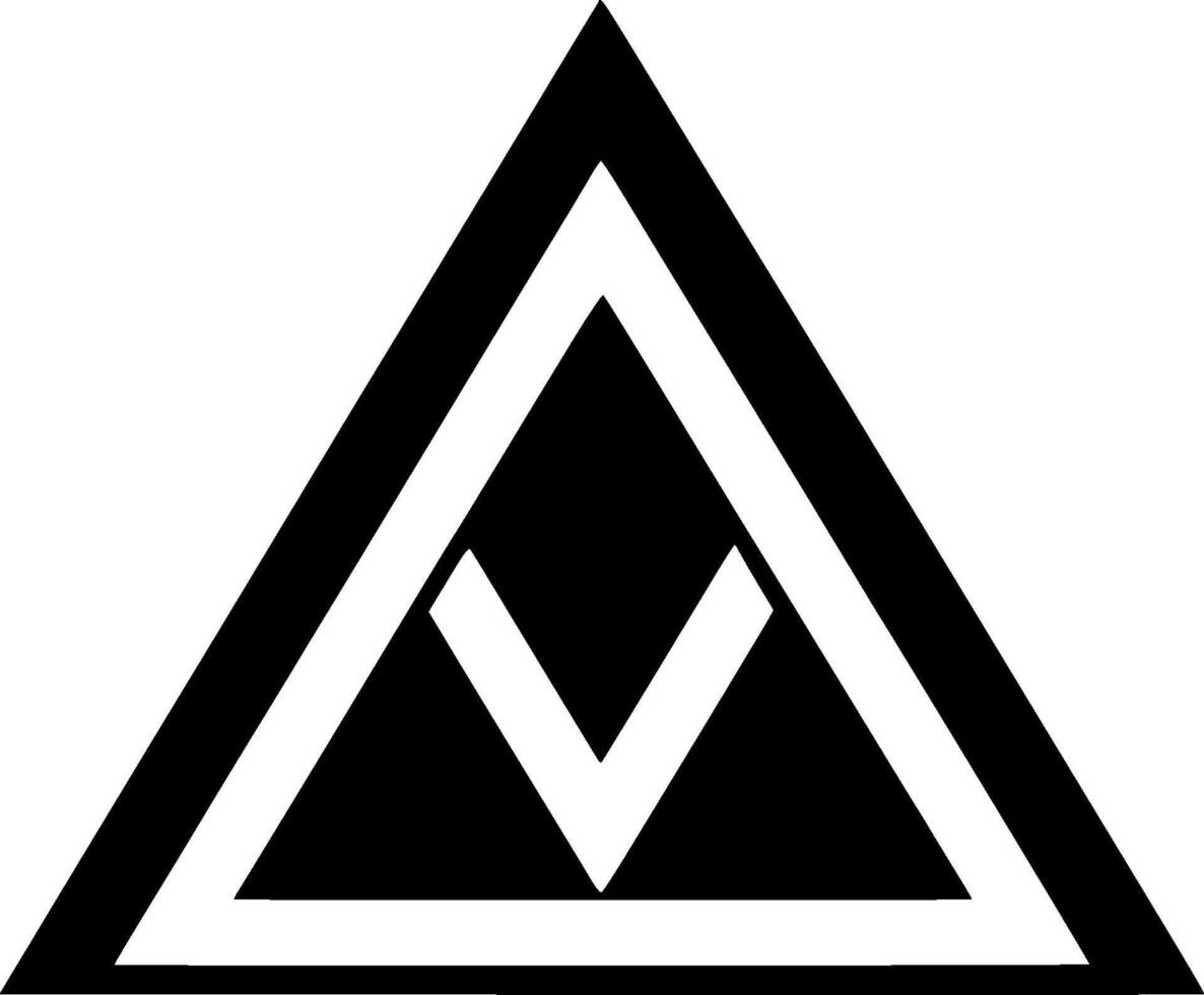 Triangle, Minimalist and Simple Silhouette - illustration vector