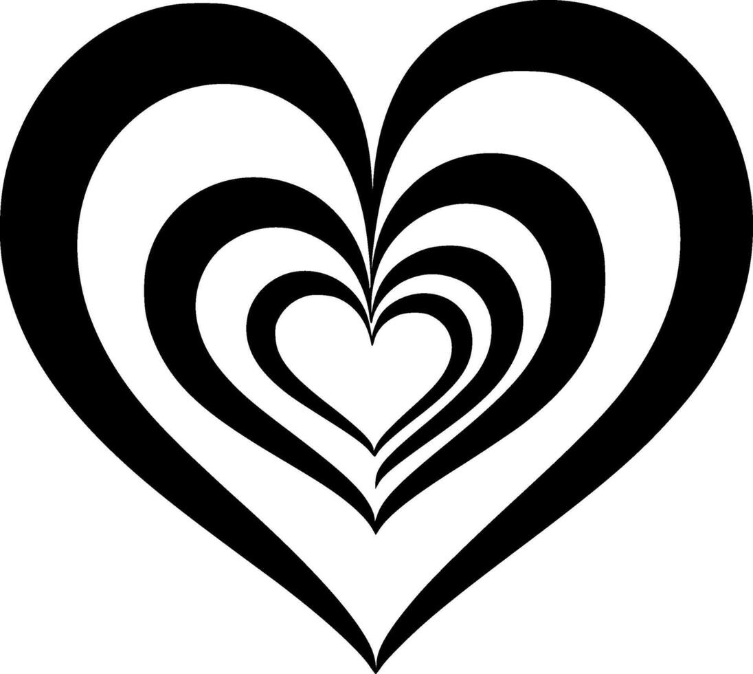 Heart, Minimalist and Simple Silhouette - illustration vector