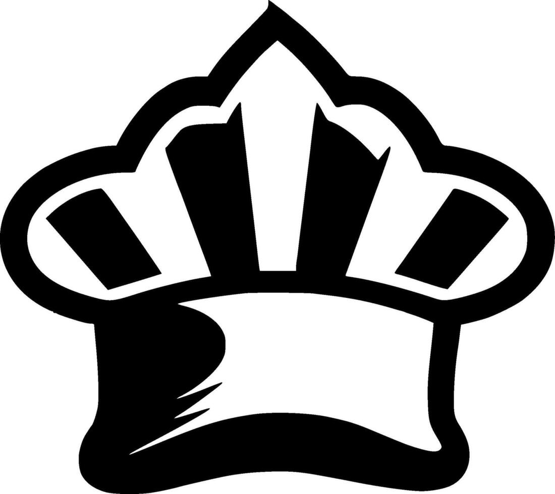 Chef Hat, Minimalist and Simple Silhouette - illustration vector