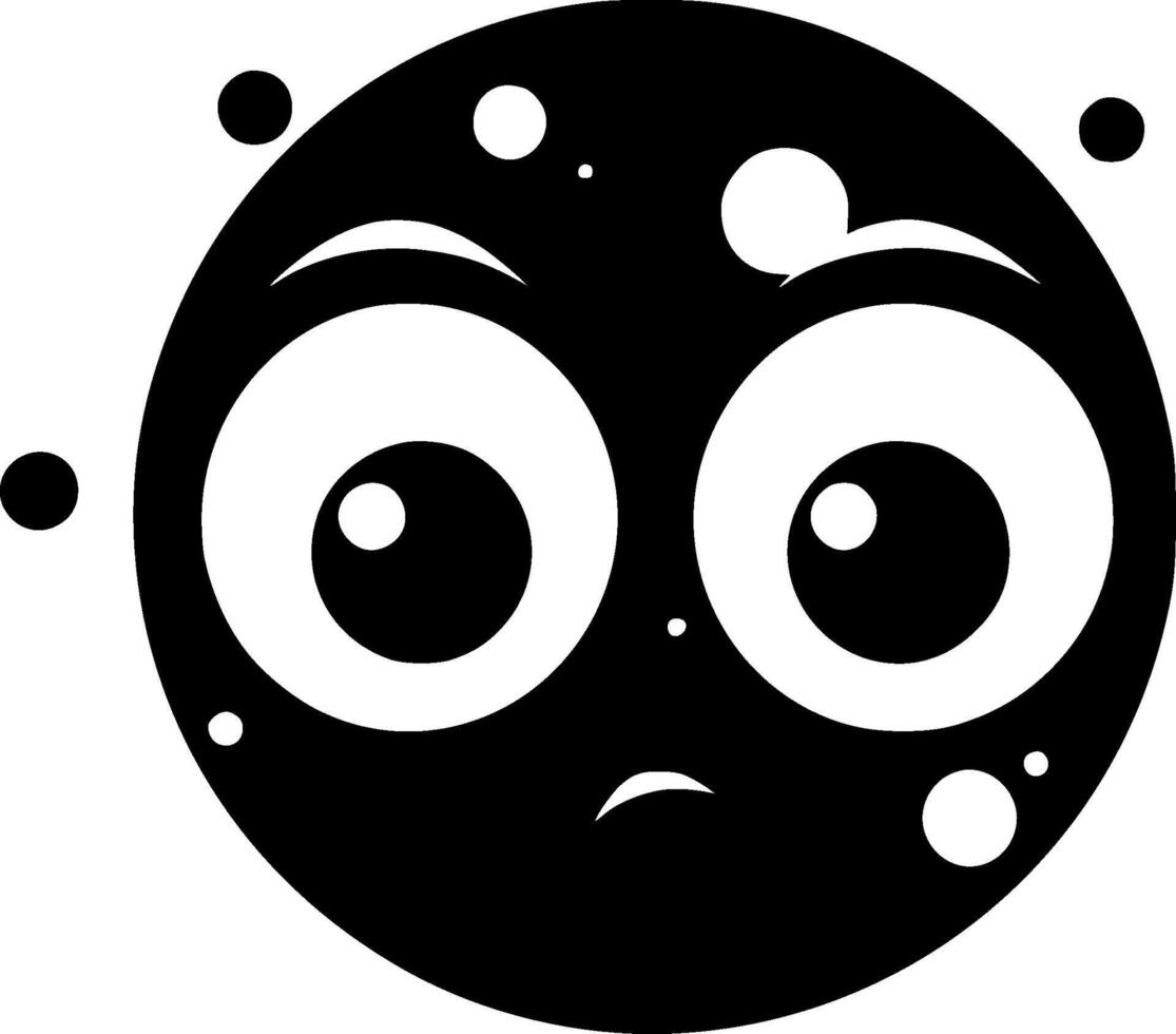 Bubble, Black and White illustration vector
