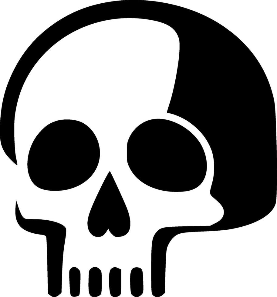 Skull - Minimalist and Flat Logo - illustration vector