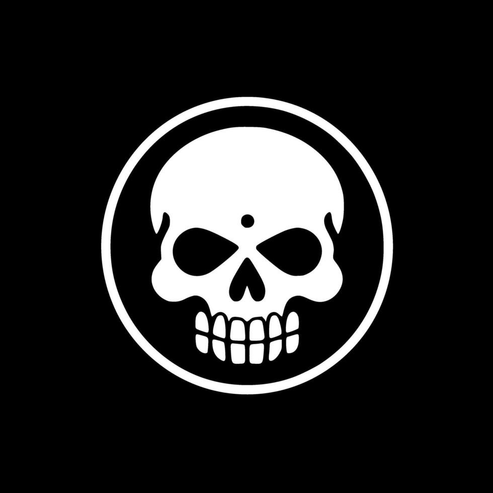 Skull, Black and White illustration vector