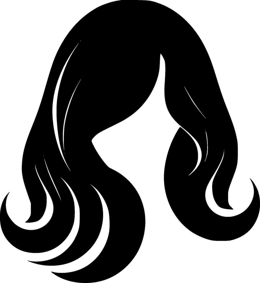 Hair, Minimalist and Simple Silhouette - illustration vector