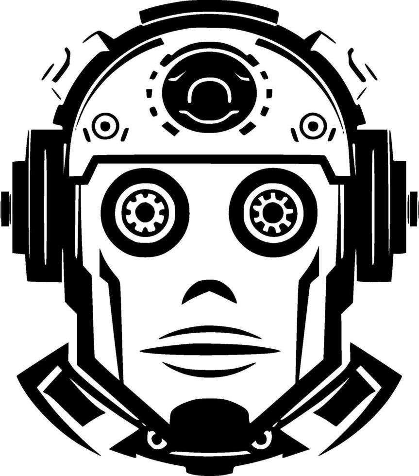 Robot - Minimalist and Flat Logo - illustration vector