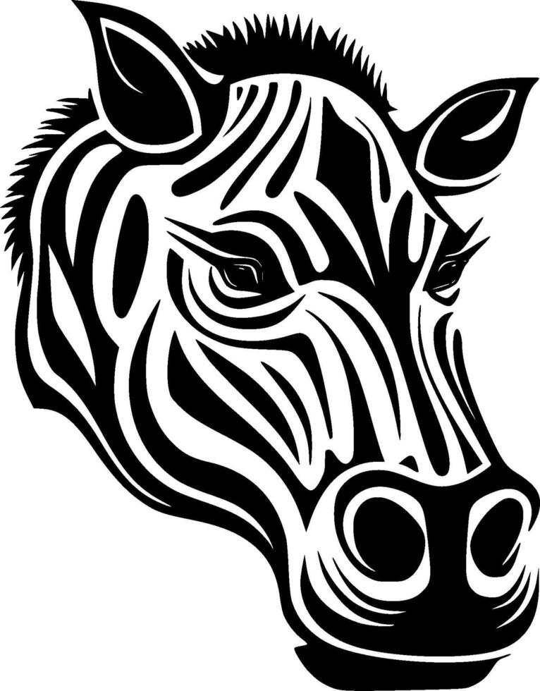 Hippopotamus - Black and White Isolated Icon - illustration vector