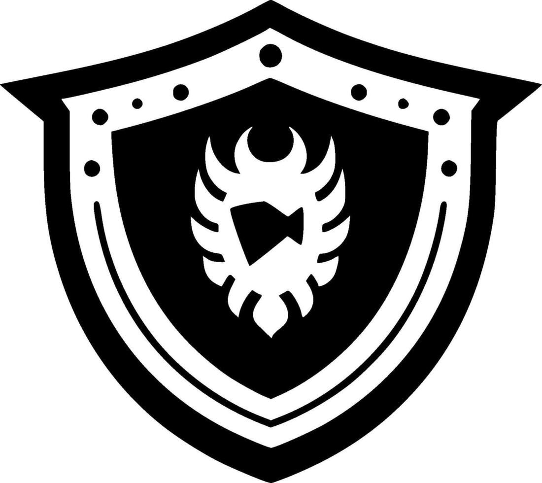 Shield, Minimalist and Simple Silhouette - illustration vector