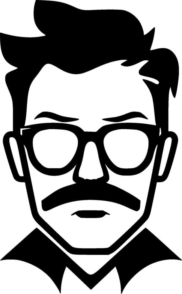 Teacher, Black and White illustration vector