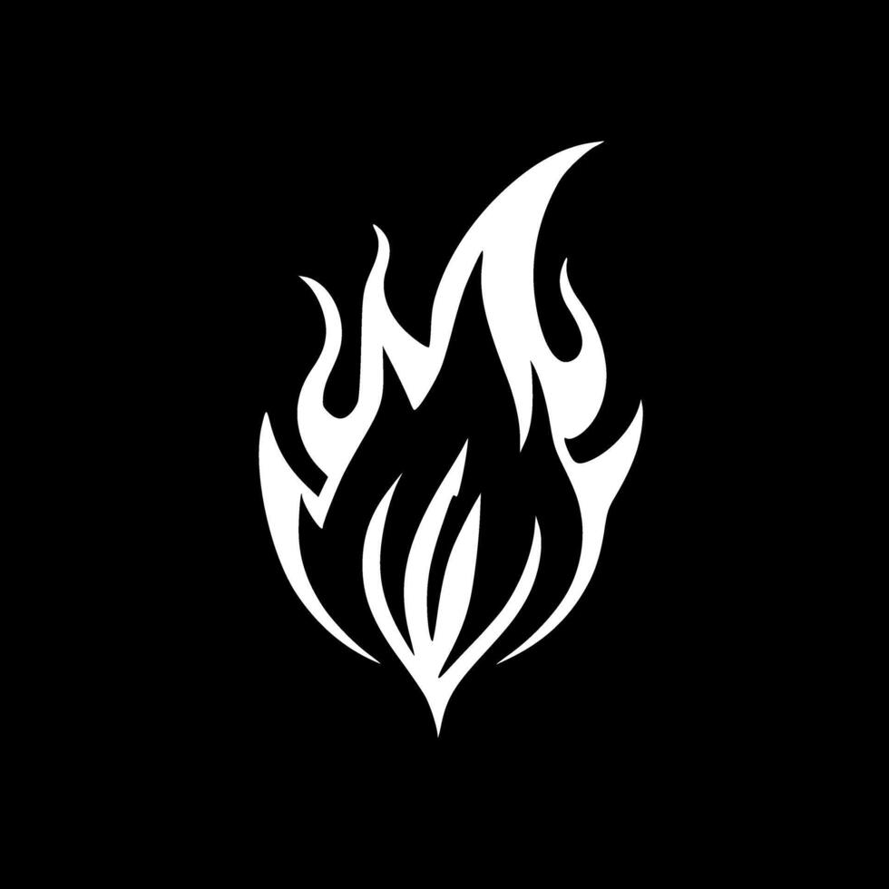 Fire, Minimalist and Simple Silhouette - illustration vector