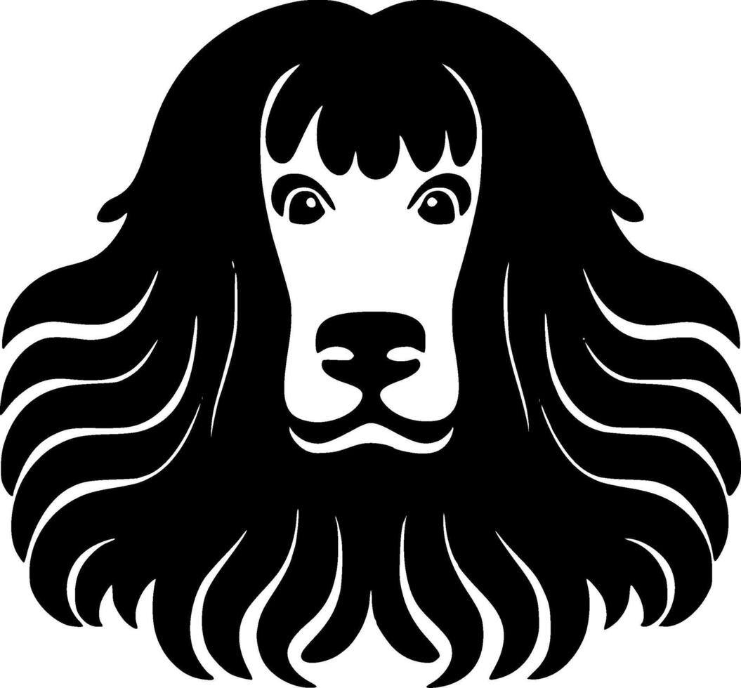 Poodle Dog, Black and White illustration vector